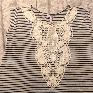 Alya Cap Sleeve Top with Crochet Detail